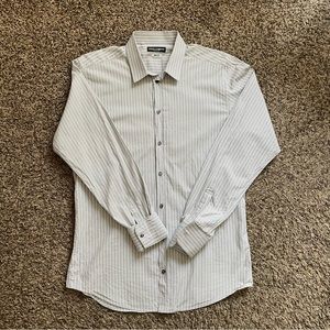Dolce&Gabbana Martini Men’s Gray Striped Button down shirt size 161/2 42